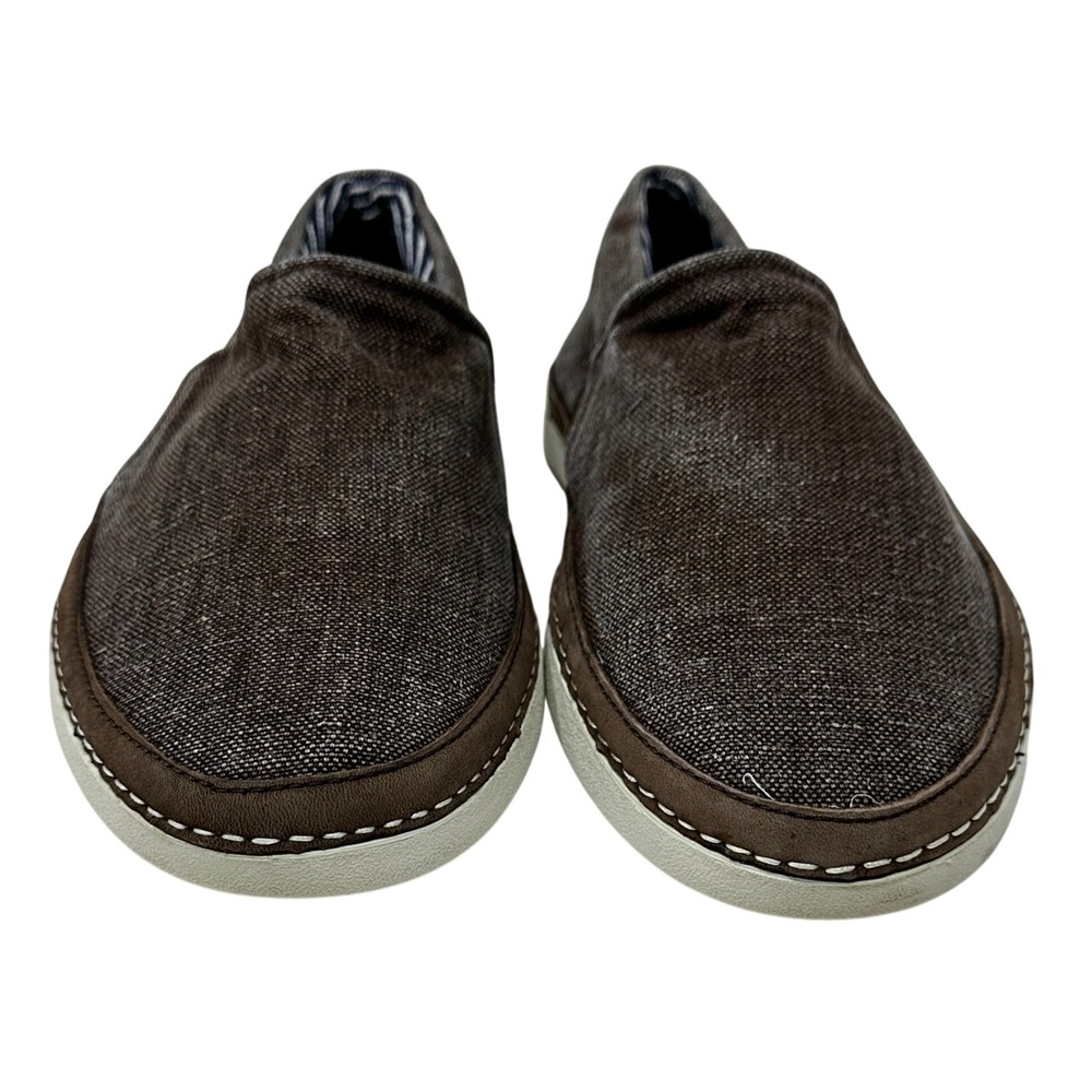 UGG Mens‎ Reefton Canvas Brown Slip Ons Size 9.5 Indie Hipster Grunge Casual